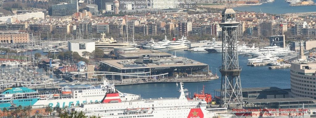 Marinas, shipping docks, Barcelona, Spain