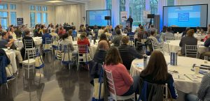 Group shot with Lt Governor Kim Driscoll at the Business of Boating (BOB) conference 2024