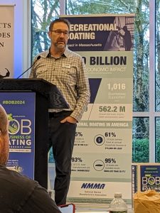 Matt Gruhn, President of MRAA spoke on industry updates at the Business of Boating (BOB) conference 2024